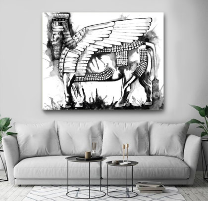 Canvaspainting Large 150x120cm Mixed colors